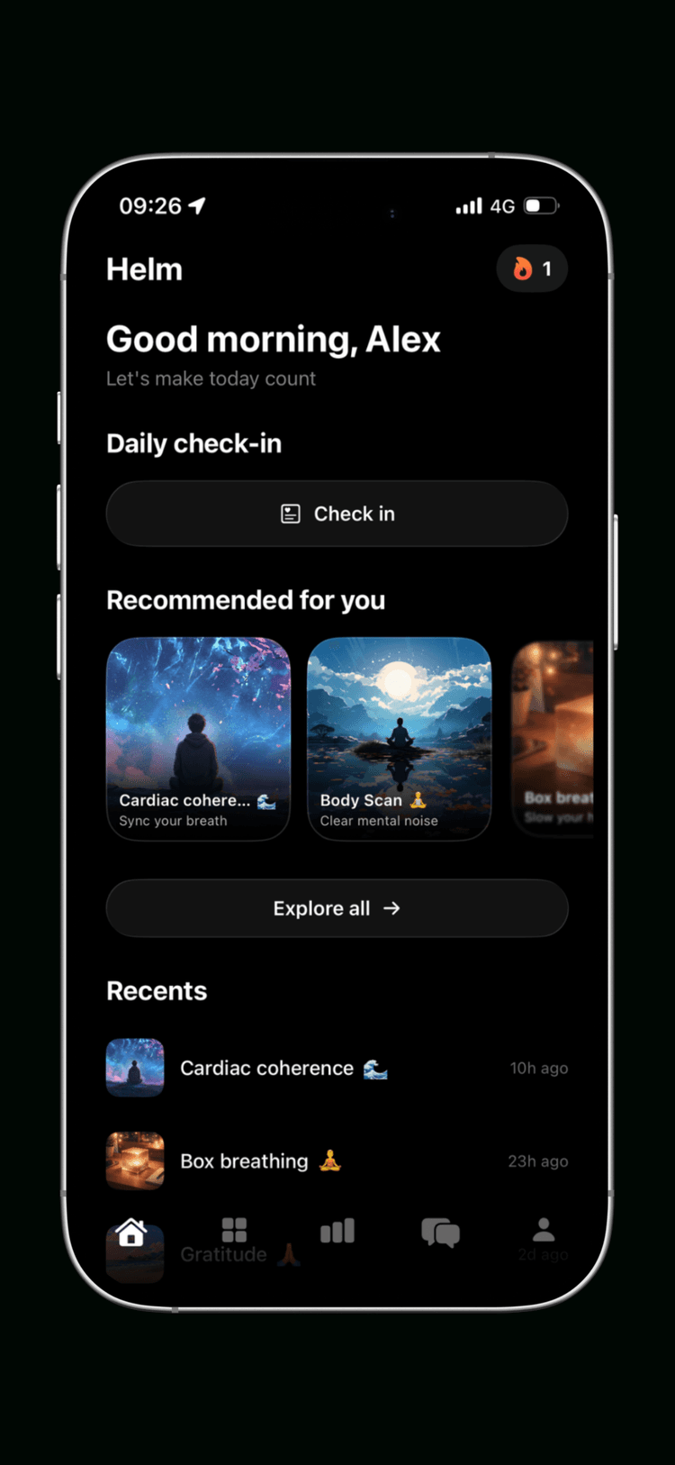 Helm breathing exercise